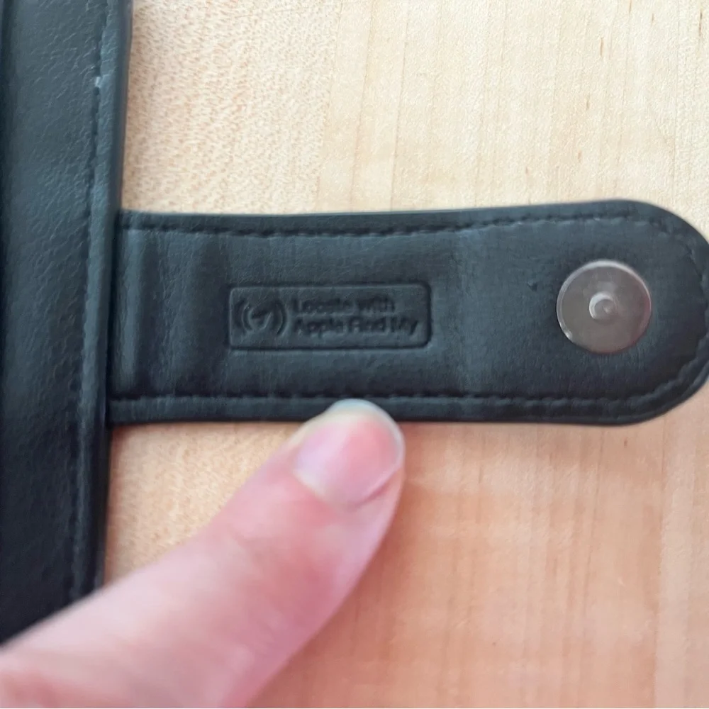HIVE sleek black soft leather compact wallet, NWOT